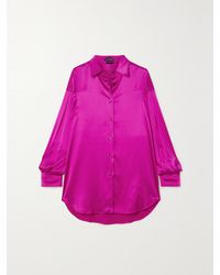 Tom Ford - Oversized Silk And Lyocell-Blend Satin Shirt - Lyst
