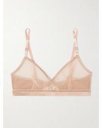 Eres - Diva Satin-Trimmed Stretch-Tulle Soft-Cup Triangle Bra - Lyst