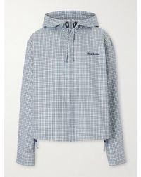 Acne Studios - Ofass Summery Logo-Embroidered Checked Cotton Jacket - Lyst