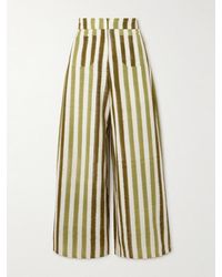 Emporio Sirenuse - Adele Striped Cotton Wide-Leg Pants - Lyst
