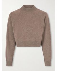 Jil Sander - Cropped Wool And Cashmere-Blend Sweater - Lyst