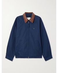 Aimé Leon Dore - Veste En Serge De Coton À Broderie Et À Finitions En Velours Côtelé - Lyst