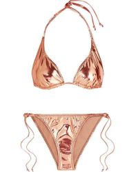 Lisa Marie Fernandez Pamela Bikini Aus Metallic-stretch-pvc - Mehrfarbig