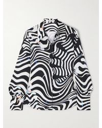 Mary Katrantzou - Alcott Zebra-Print Satin Blouse - Lyst
