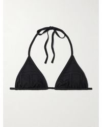 TOTEME - Pointelle-Knit Triangle Stretch Recycled Halterneck Bikini Top - Lyst