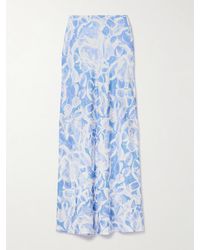 Stella McCartney - Printed Silk-Twill Maxi Skirt - Lyst
