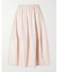 Co. - Bubble Paneled Tton-Poplin Midi Skirt - Lyst