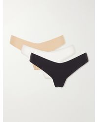 Commando - Three-Pack Cotton-Blend Thongs - Lyst