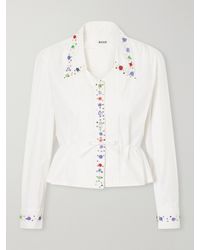 Bode - Button Jar Embellished Cotton Blouse - Lyst