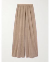 Alaïa - Linen And Silk-Blend Pants - Lyst