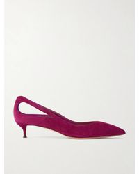 Aquazzura - Sheeva 30 Cut-Out Suede Pumps - Lyst