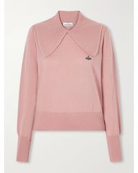 Vivienne Westwood - Tie Bea Logo-Embroidered Wool Polo Sweater - Lyst