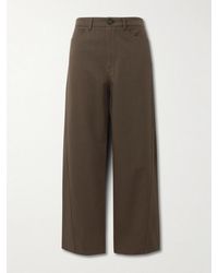 TOTEME - Twisted Cropped Mid-Rise Straight-Leg Organic Jeans - Lyst