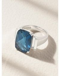 Suzanne Kalan - Ring Aus 18 Karat Weißgold Mit Topas Und Diamanten - Lyst