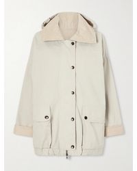 Brunello Cucinelli - Corduroy-Trimmed Cotton And Linen-Blend Coat - Lyst