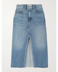 SLVRLAKE Denim - Net Sustain Organic Denim Midi Skirt - Lyst