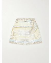 Tory Burch - Printed Cotton Shorts - Lyst