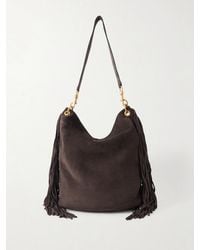 Nili Lotan - Asher Fringed Suede Shoulder Bag - Lyst