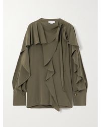Victoria Beckham - Romantic Schluppenbluse Aus Crêpe De Chine Aus Seide - Lyst