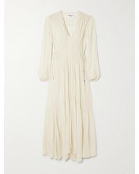 Isabel Marant - Briane Gathered Georgette Maxi Dress - Lyst