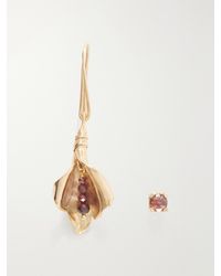 Le Sundial - Veiled Bloom Single Asymmetric Plated Bronze Earrings - Lyst
