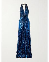 Jenny Packham - Lisette Embellished Tulle Halterneck Gown - Lyst