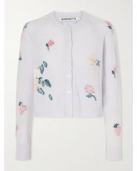 BERNADETTE - Clemence Wool-Blend Floral-Patterned Cardigan - Lyst