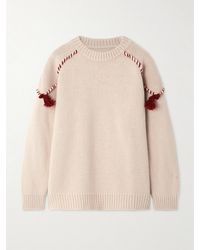 Fortela - Pullover Aus Einer Woll-Kaschmirmischung Mit Troddeln - Lyst