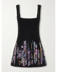 Clio Peppiatt - Tokyo Embellished Stretch-Mesh Mini Dress - Lyst