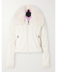 Perfect Moment - Carving Air Skijacke Aus Gestepptem, Glänzendem Shell Mit Shearling-Besatz - Lyst