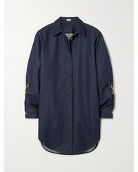 Loewe - Chain Shirt Brand-patch Midi Dress - Lyst
