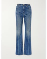 Ulla Johnson - The Colette Embellished High-Rise Straight-Leg Jeans - Lyst
