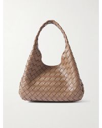 Bottega Veneta - Campana Small Intrecciato Leather Shoulder Bag - Lyst