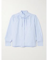 Citizens of Humanity - Calista Tie-Detailed Ruffled Cotton-Poplin Shirt - Lyst