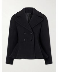 Alaïa - Double-Breasted Wool-Blend Peplum Coat - Lyst
