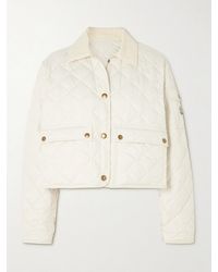 Moncler - Chitre Cropped Cotton-Canvas Trimmed Padded Quilted Shell Jacket - Lyst