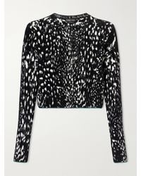 Tom Ford - Animal-Jacquard Velvet Cardigan - Lyst