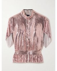 Rabanne - Pleated Chainmail Blouse - Lyst