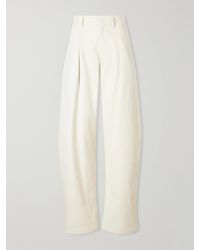 Isabel Marant - Lenadia Pleated Stretch-Cotton Wide-Leg Pants - Lyst