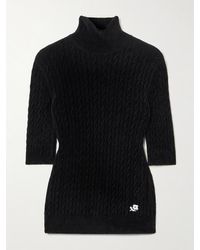 BERNADETTE - Pull À Manches Courtes Et À Col Montant En Chenille À Mailles Torsadées Et À Broderie Noa - Lyst