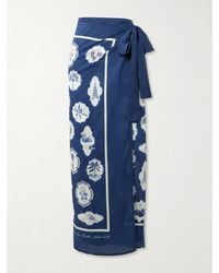 Agua Bendita - Lavanda Printed Organic Cotton And Silk-Blend Voile Pareo - Lyst