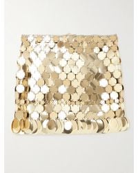 Rabanne - Paillette-Embellished Chainmail Mini Skirt - Lyst