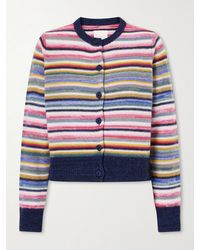 Suzie Kondi - Kandria Cropped Striped Cashmere Cardigan - Lyst