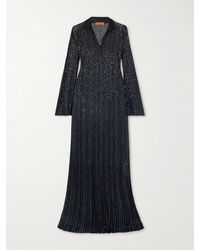 Missoni - Sequin-Embellished Striped Crochet-Knit Maxi Dress - Lyst