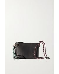Dries Van Noten Knotted Braided Leather Shoulder Bag - Black