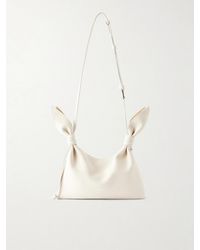 Loewe - Scarf Mini Knot-Detailed Leather Shoulder Bag - Lyst