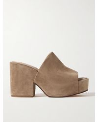 Gabriela Hearst - Ares Suede Platform Mules - Lyst