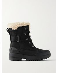 Sorel - Torino Ii Parc Shearling-Trimmed Leather Ankle Boots - Lyst