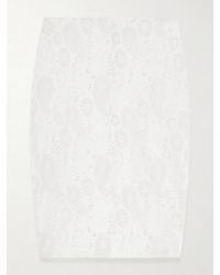 Rohe - Lace Linen-Blend Midi Skirt - Lyst
