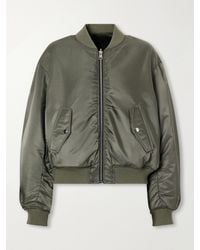 Agolde - Frankie Reversible Plush And Satin Shell Bomber Jacket - Lyst